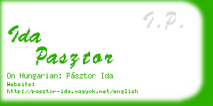 ida pasztor business card