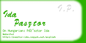 ida pasztor business card